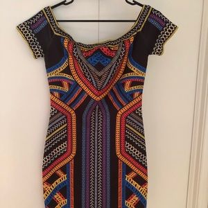 Darah Dahl off the shoulder bodycon dress